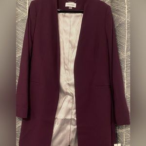 Plum colored Calvin Klein suit coat. Long. Size 16. New.